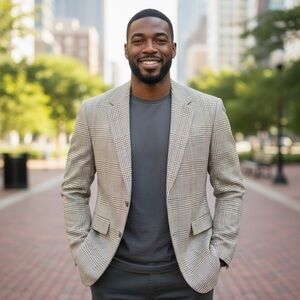 Brooks Brothers Blazer Mens 39R Tan Silk Wool Houndstooth Plaid Preppy Chic Coat